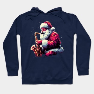 Christmas Santa Musician Saxophone Hoodie